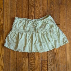 Y2k Style Micro Mini Boho Green Skirt